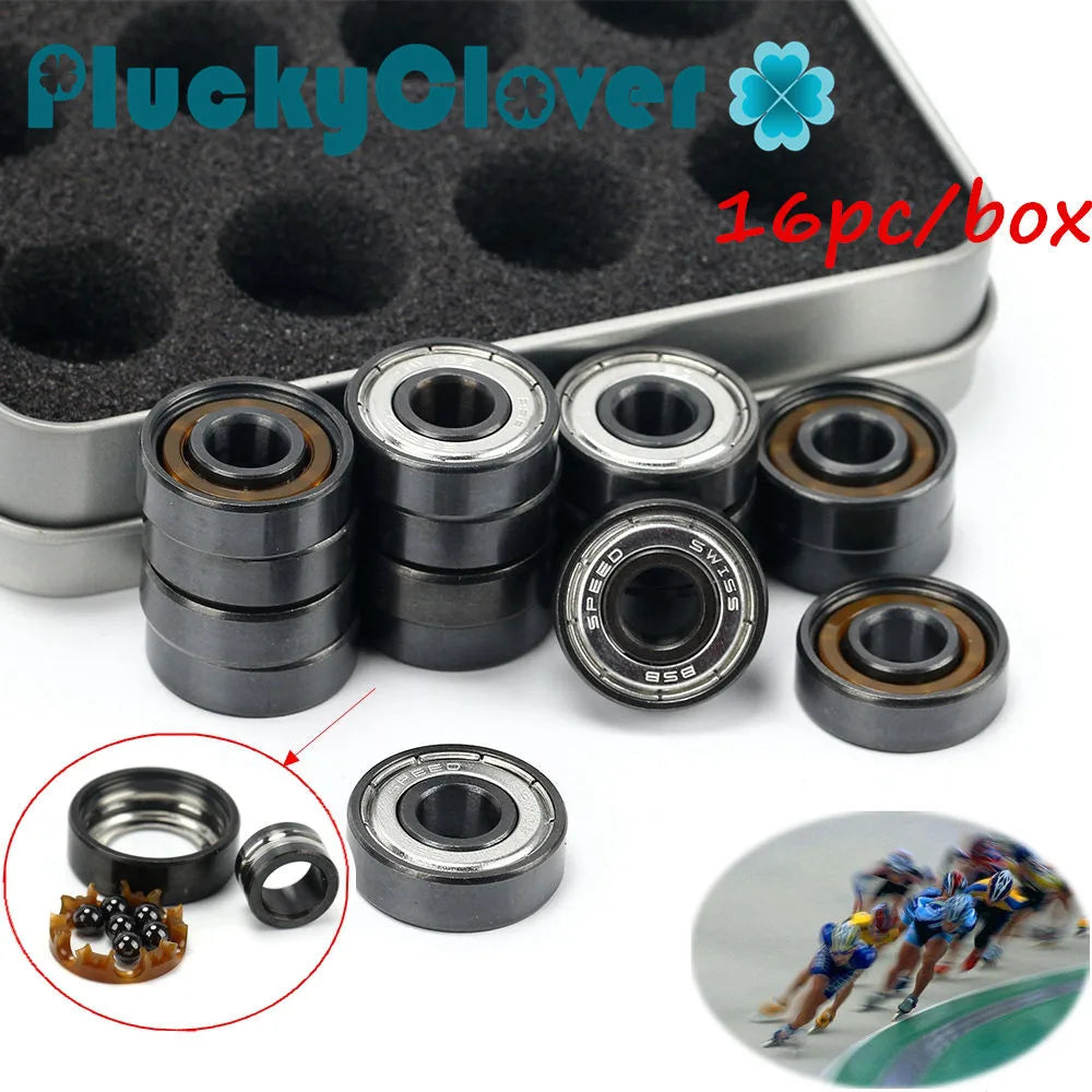 Apex BSB Black Hybrid Ceramic Bearings 16-Pack Pro Box