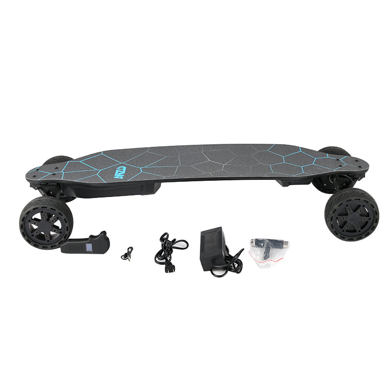 Apex Off-Road Wheels Hub Motor Electric Skateboard Max Power 1000W*2 Rubber Sleeve Replaceable